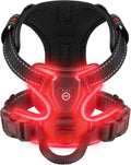 LED Glowing Luminous Dog Harnesses Essential for Dog Walking Safety at Night Dog Vest with Three LED Light Modes Rechargeable