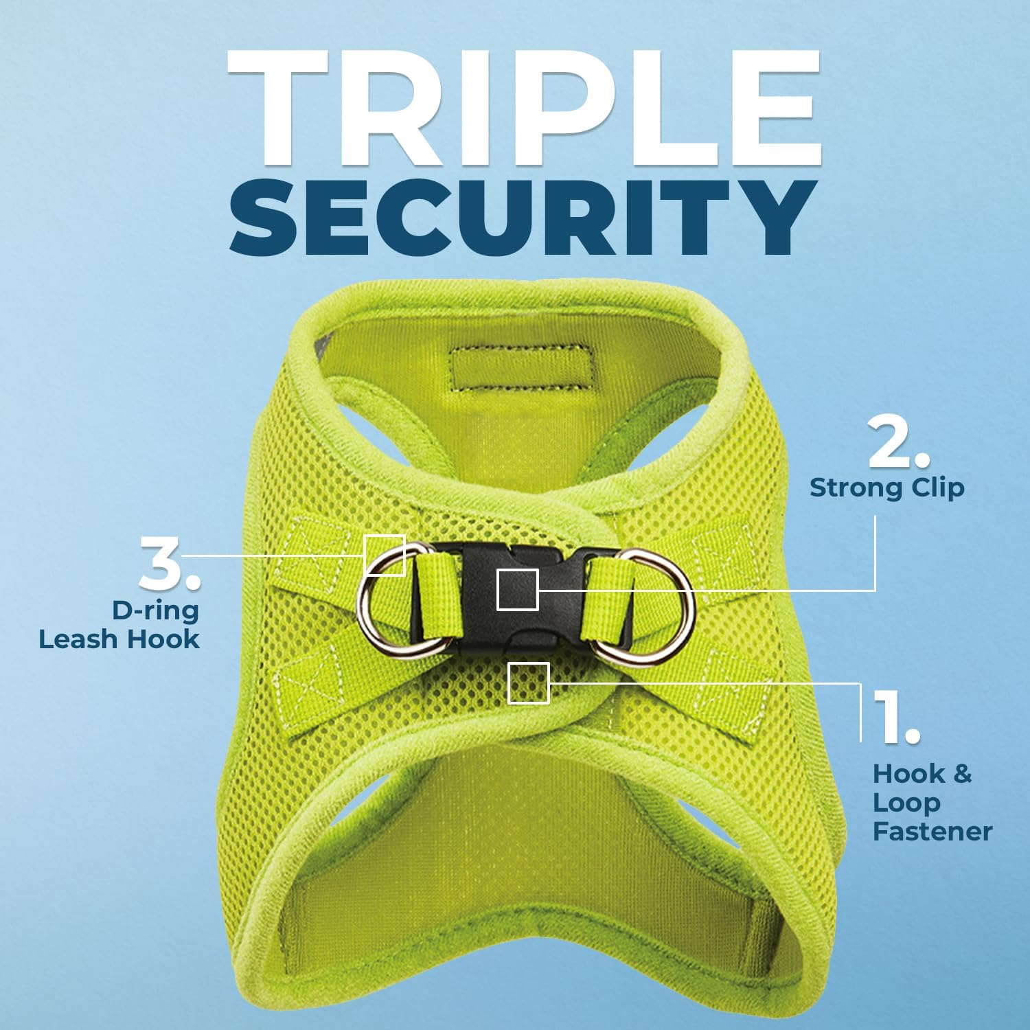 Voyager Step-In Air Harness - All Weather Mesh, Reflective, No Pull Harness for Dogs, Cats - Secure with Hook & Loop Fastener, Buckle, Double D-Rings - Lime Green, XXS