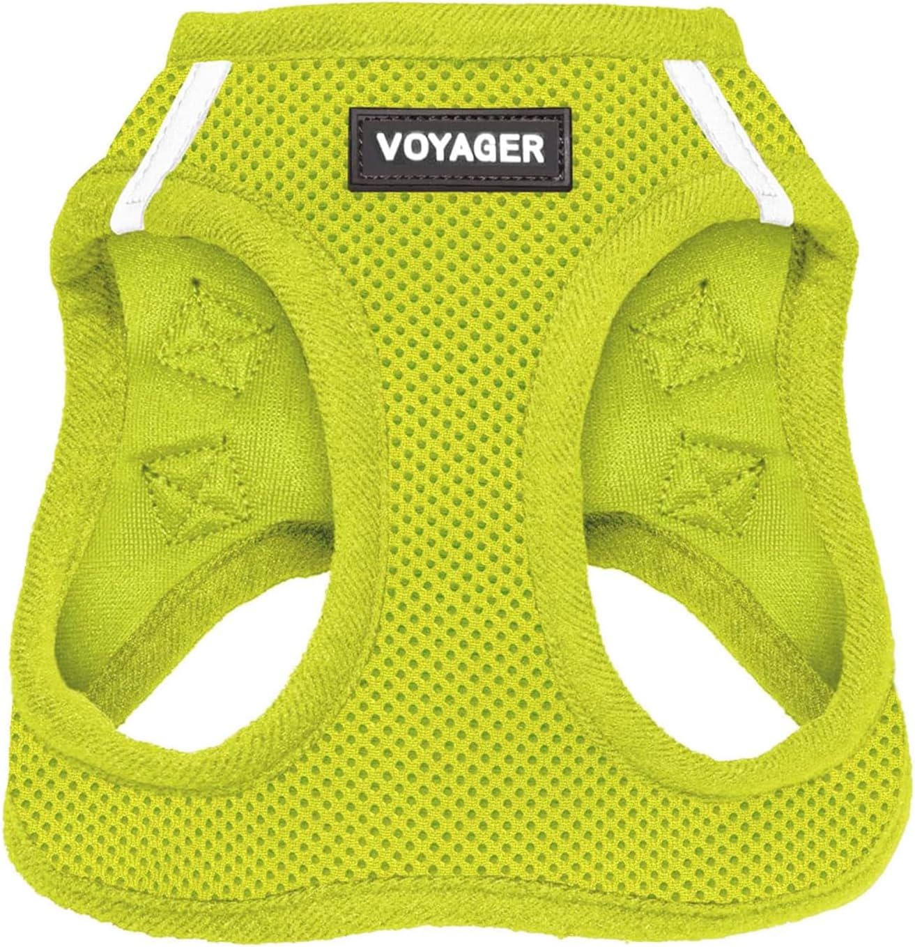 Voyager Step-In Air Harness - All Weather Mesh, Reflective, No Pull Harness for Dogs, Cats - Secure with Hook & Loop Fastener, Buckle, Double D-Rings - Lime Green, XXS